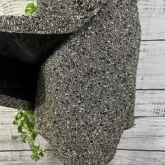 INC International Concepts Skirt 8 Silver Black Tweed Wool Wrap Cocktail Slim - Picture 9 of 11